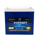 باتری یو پی اس 12 ولت 55 آمپر ساعت دیپ سایکل ژل یورونت مدل 12V-55Ah GEL